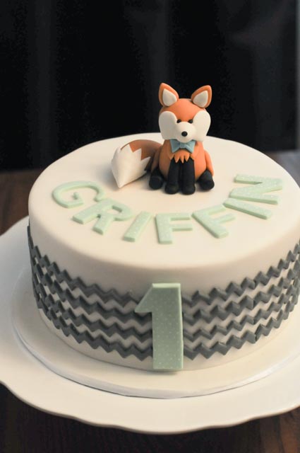 fox and monster logo cake